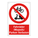 Fahrräder (Mopeds) Parken Verboten