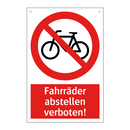 Fahrräder abstellen verboten!