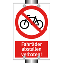 Fahrräder abstellen verboten!