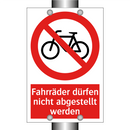 Fahrräder dürfen nicht abgestellt werden