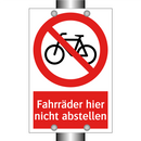 Fahrräder hier nicht abstellen