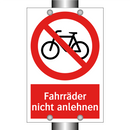 Fahrräder nicht anlehnen