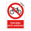 Fahrräder nicht anlehnen