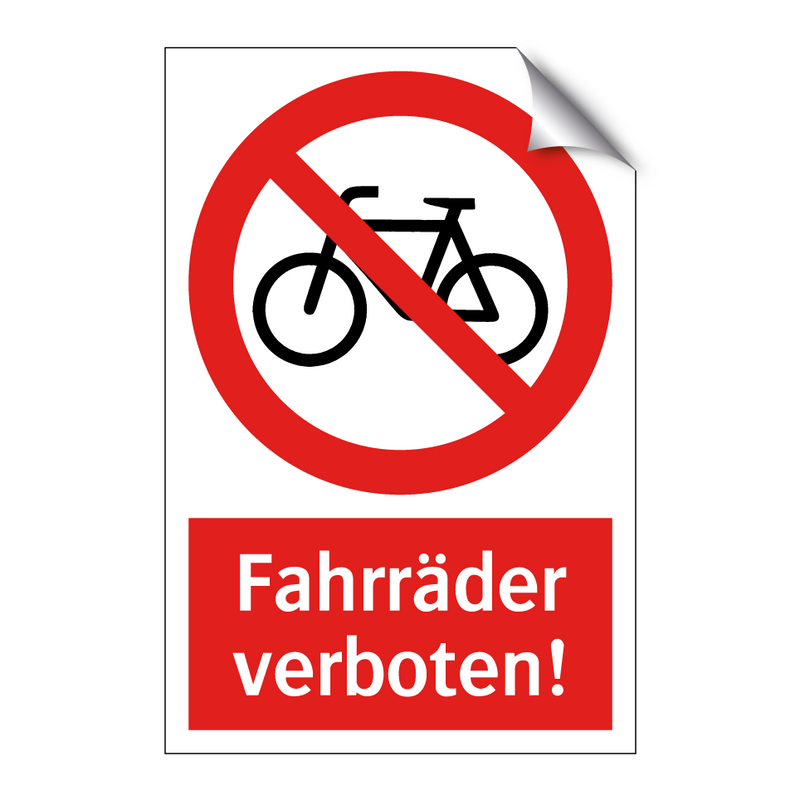 Fahrräder verboten!