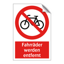 Fahrräder werden entfernt