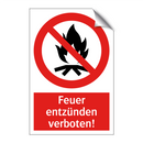 Feuer entzünden verboten!