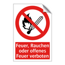 Feuer, Rauchen oder offenes Feuer verboten