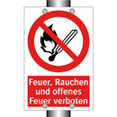 Feuer, Rauchen und offenes Feuer verboten