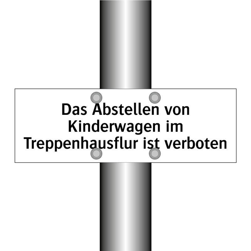 Das Abstellen von Kinderwagen im Treppenhausflur ist verboten