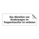 Das Abstellen von Kinderwagen im Treppenhausflur ist verboten