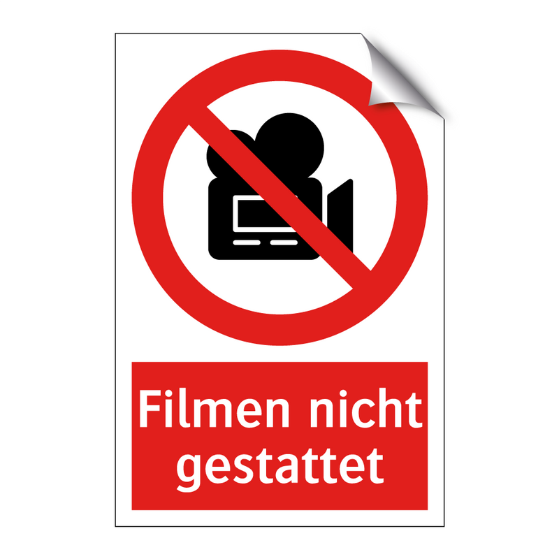 Filmen nicht gestattet