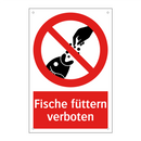 Fische füttern verboten