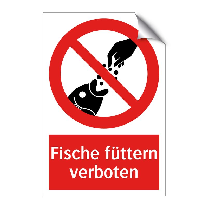 Fische füttern verboten