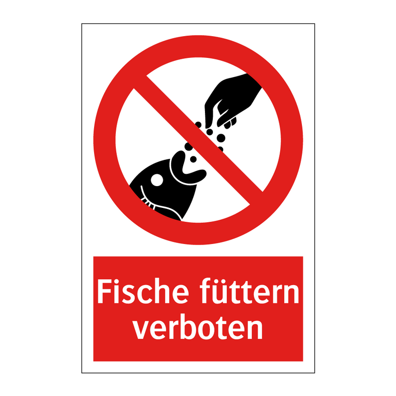 Fische füttern verboten