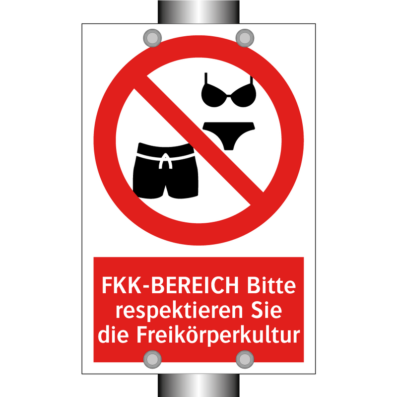 FKK-BEREICH Bitte respektieren Sie die Freikörperkultur