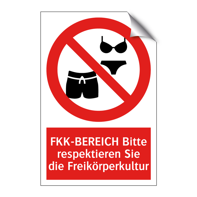 FKK-BEREICH Bitte respektieren Sie die Freikörperkultur