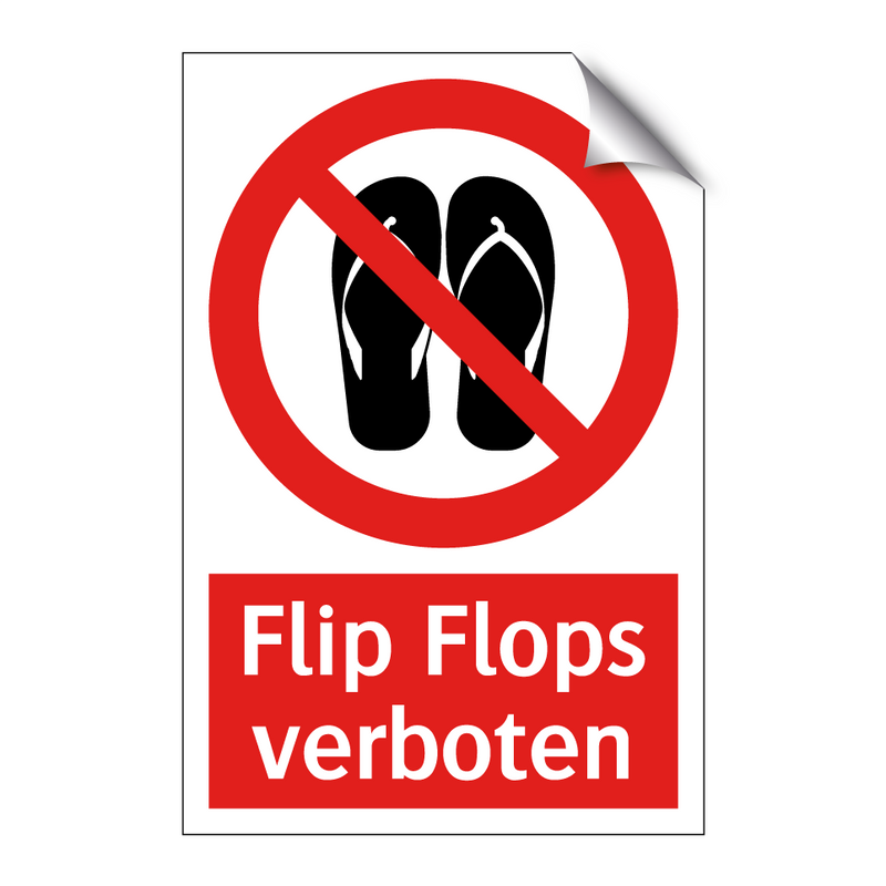 Flip Flops verboten