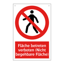 Fläche betreten verboten (Nicht begehbare Fläche)
