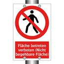 Fläche betreten verboten (Nicht begehbare Fläche)
