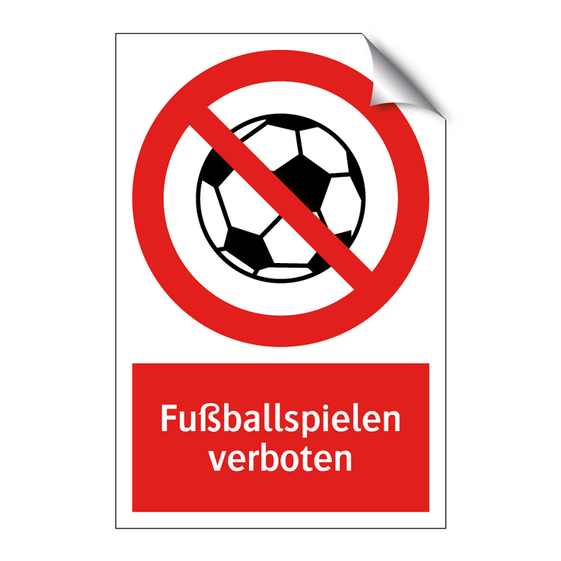 Fußballspielen verboten