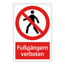 Fußgängern verboten