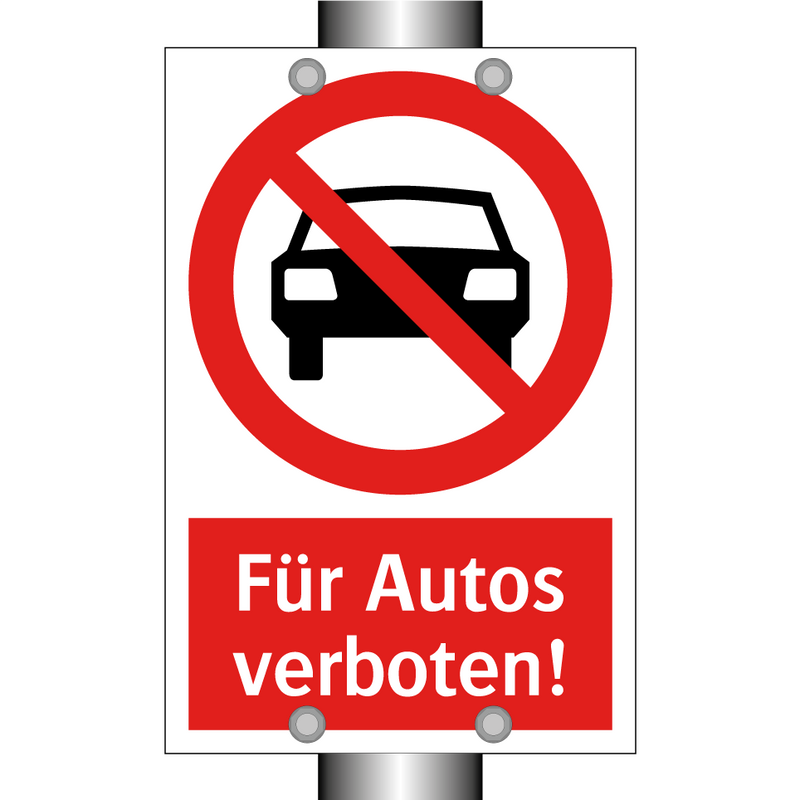 Für Autos verboten!