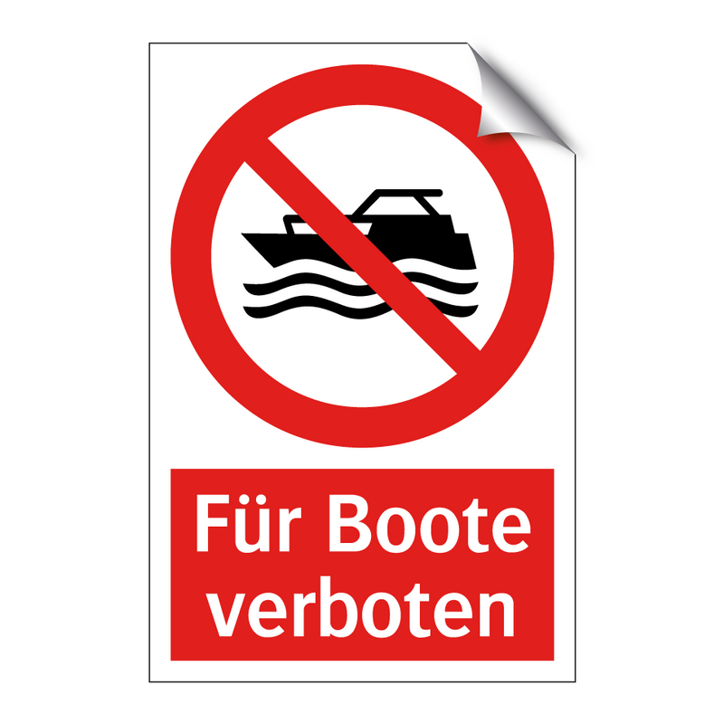 Für Boote verboten