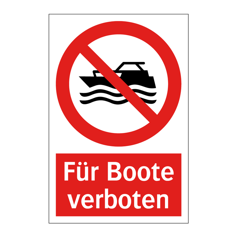Für Boote verboten