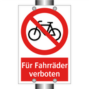 Für Fahrräder verboten
