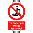 Für Roller und Mofas verboten!