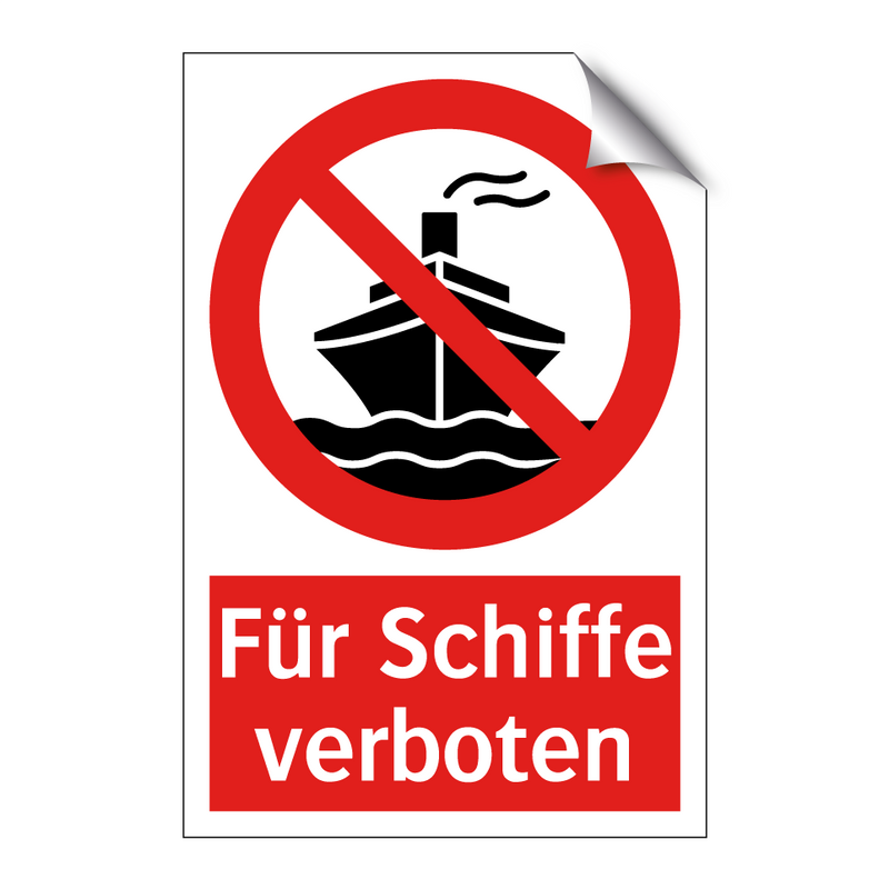 Für Schiffe verboten