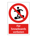 Für Snowboards verboten