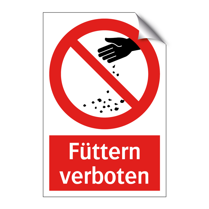 Füttern verboten