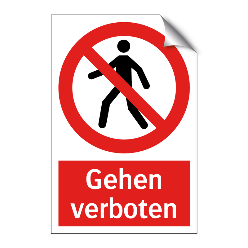 Gehen verboten