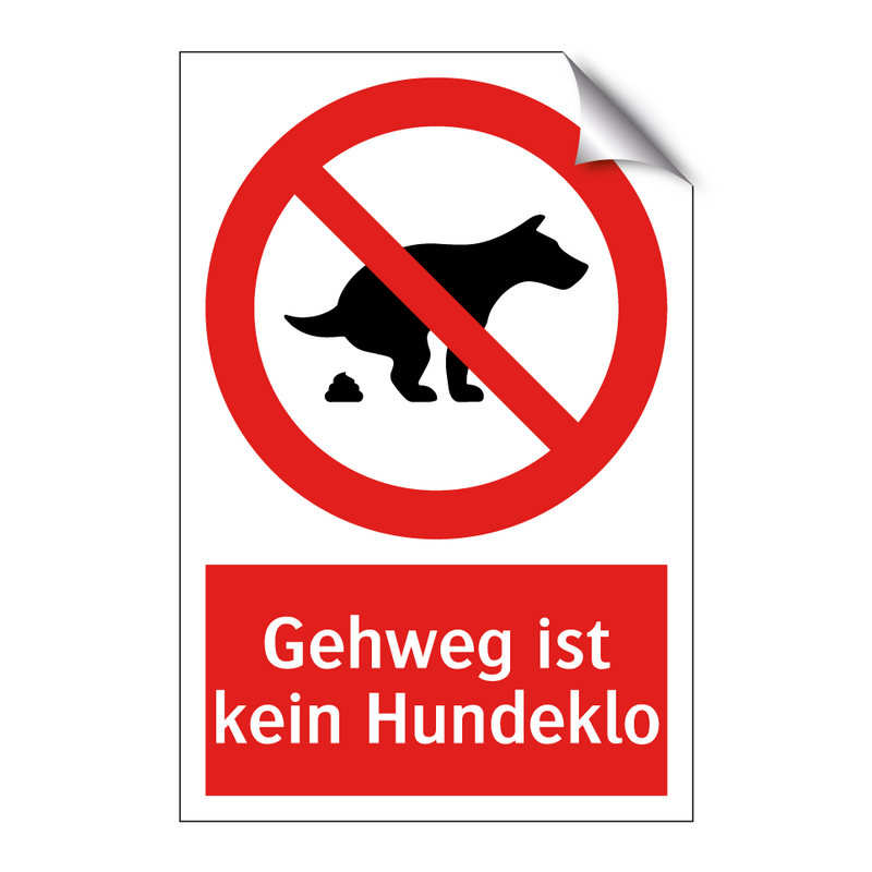 Gehweg ist kein Hundeklo