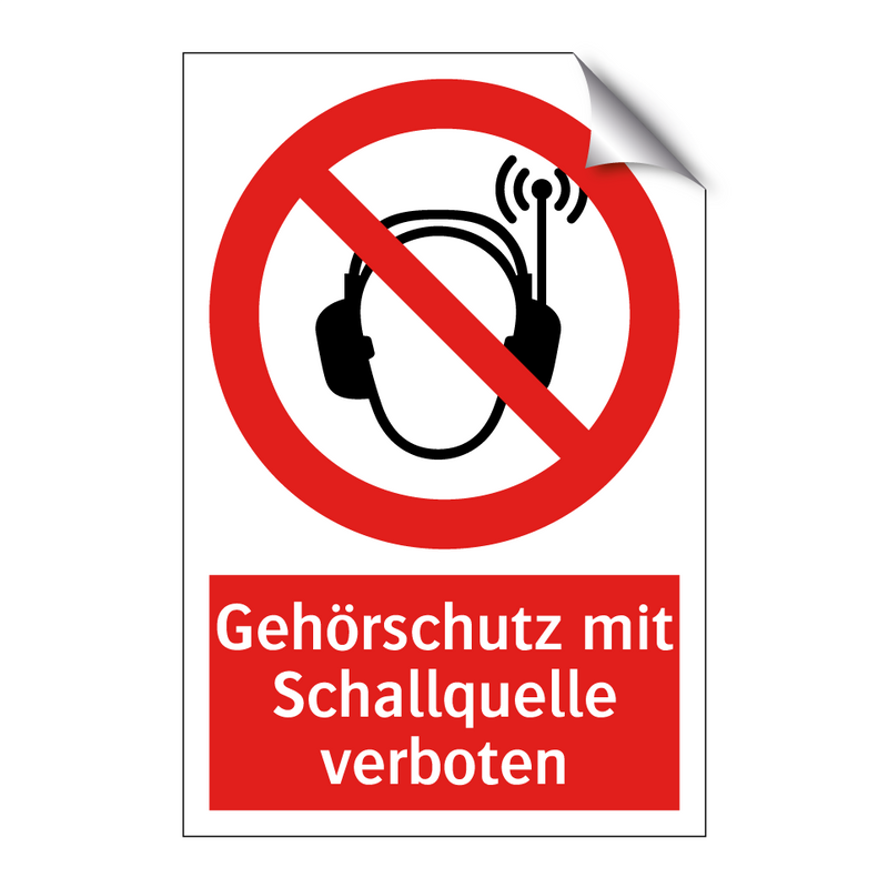 Gehörschutz mit Schallquelle verboten