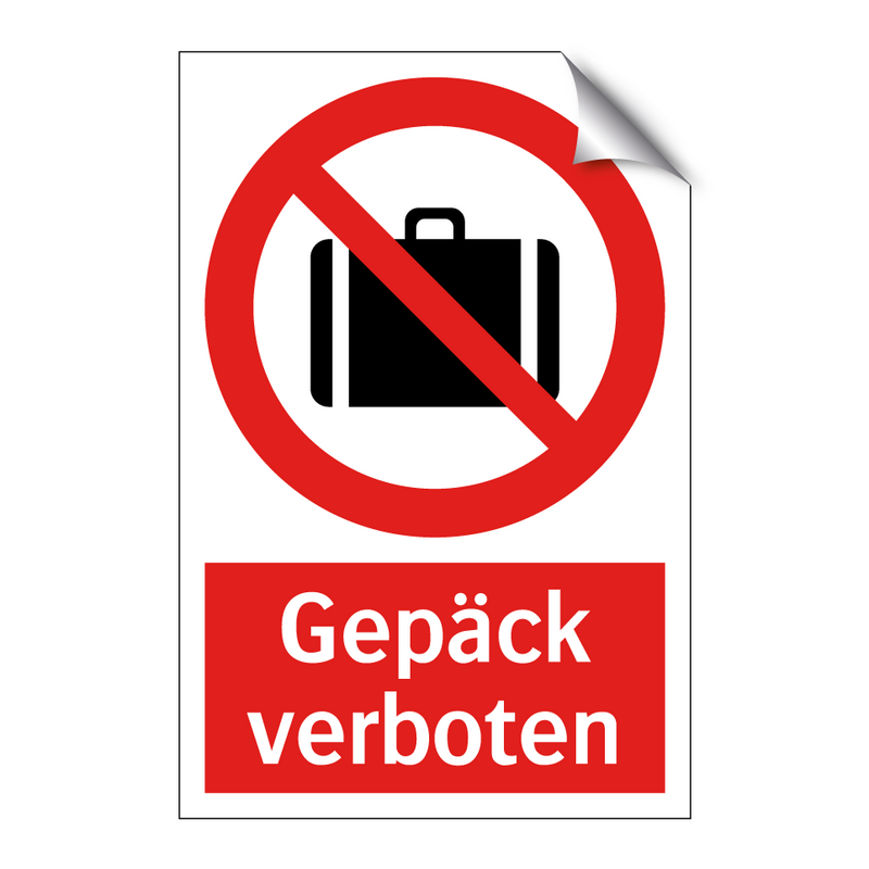 Gepäck verboten