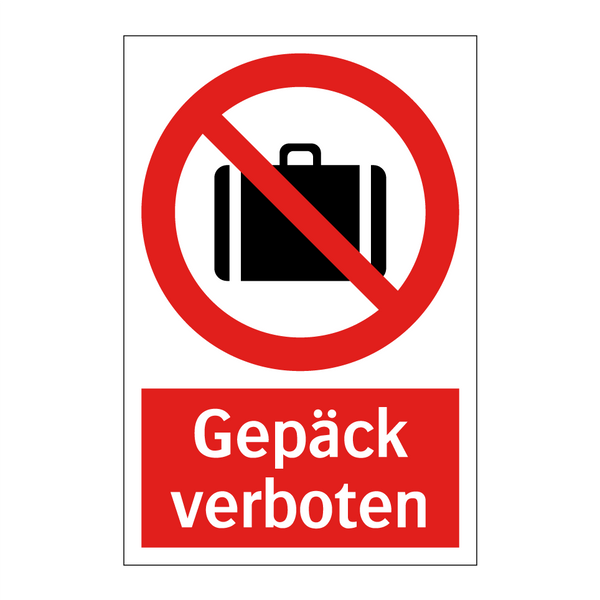 Gepäck verboten