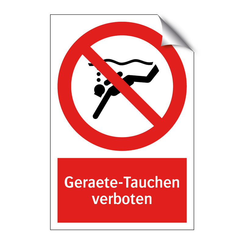 Geraete-Tauchen verboten