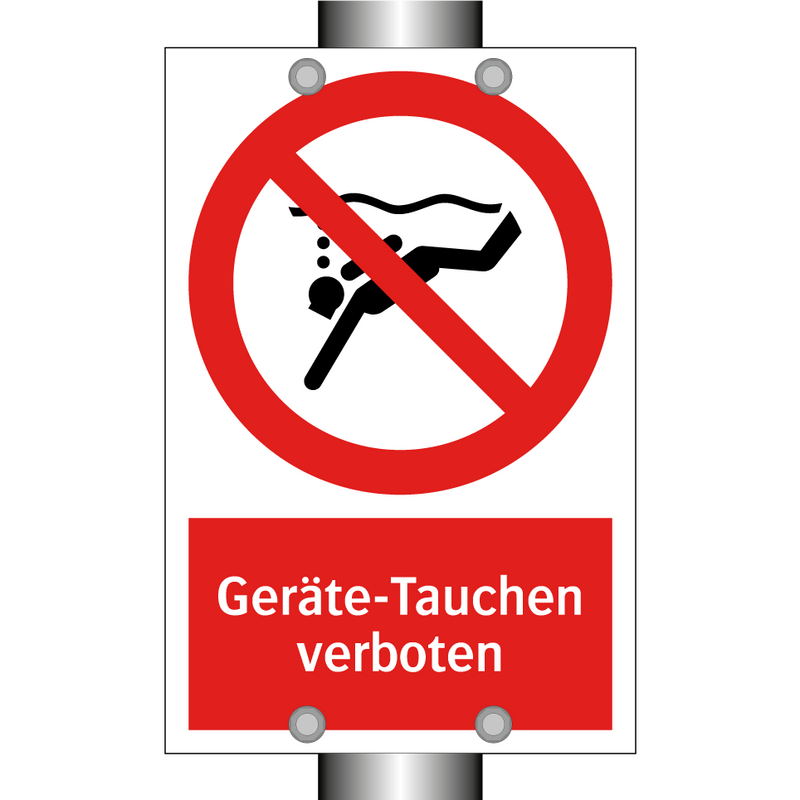 Geräte-Tauchen verboten