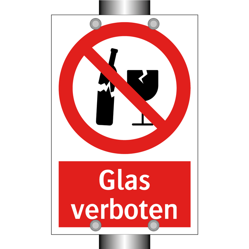 Glas verboten