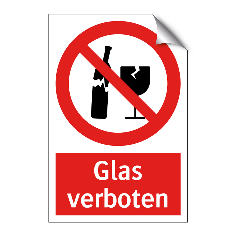 Glas verboten