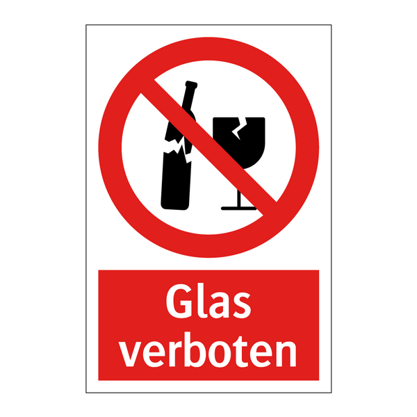 Glas verboten