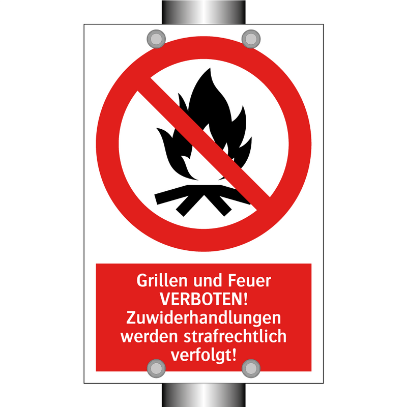 Grillen und Feuer VERBOTEN! Zuwiderhandlungen werden strafrechtlich verfolgt!