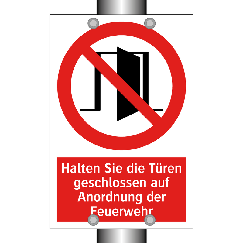 Halten Sie die Türen geschlossen auf Anordnung der Feuerwehr