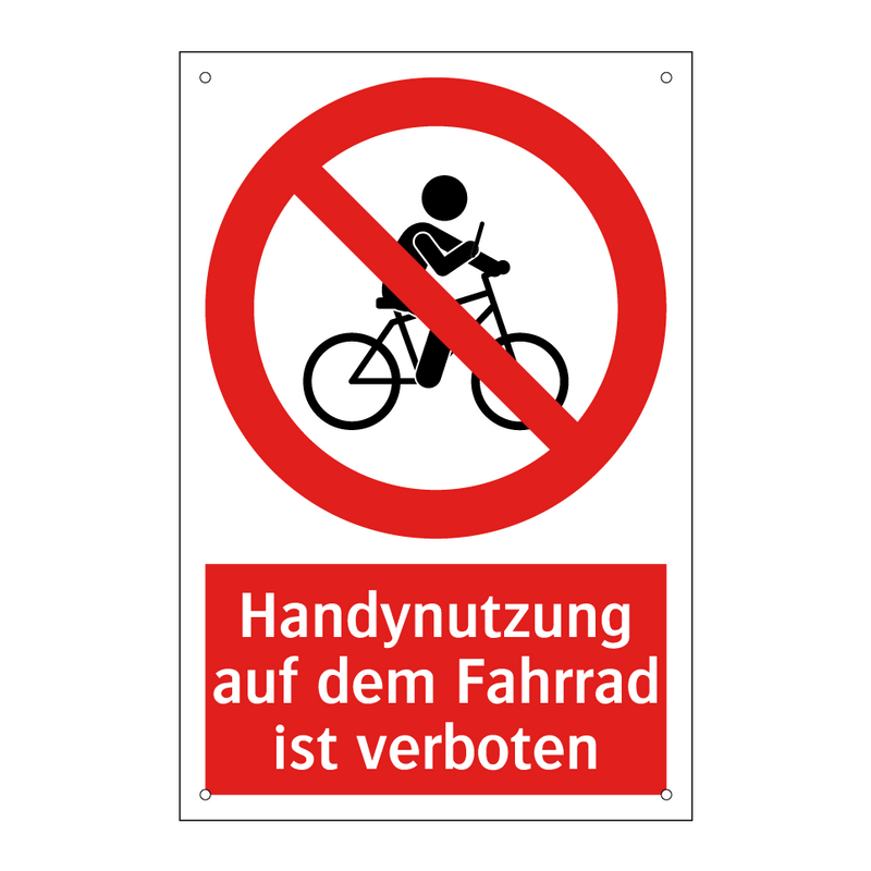 Handynutzung auf dem Fahrrad ist verboten