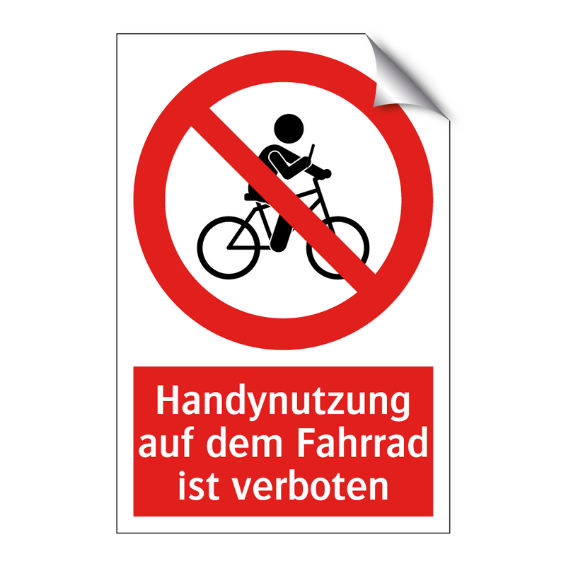 Handynutzung auf dem Fahrrad ist verboten