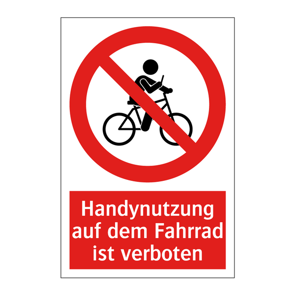 Handynutzung auf dem Fahrrad ist verboten