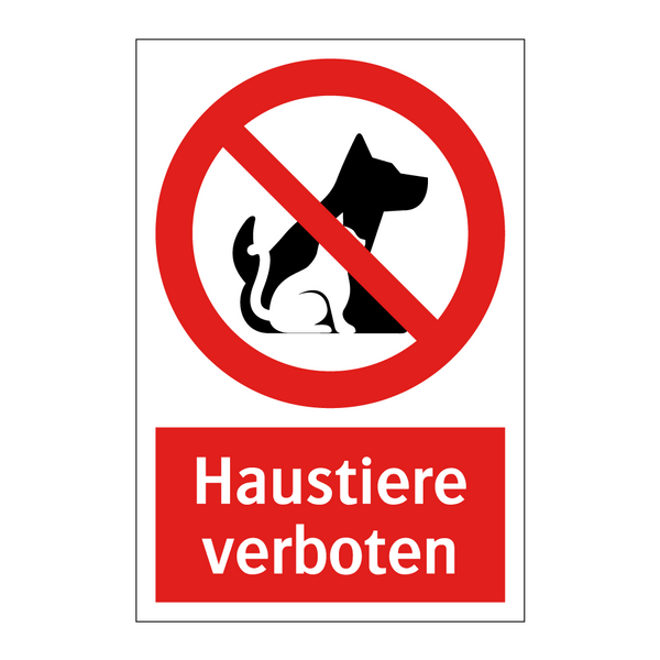 Haustiere verboten