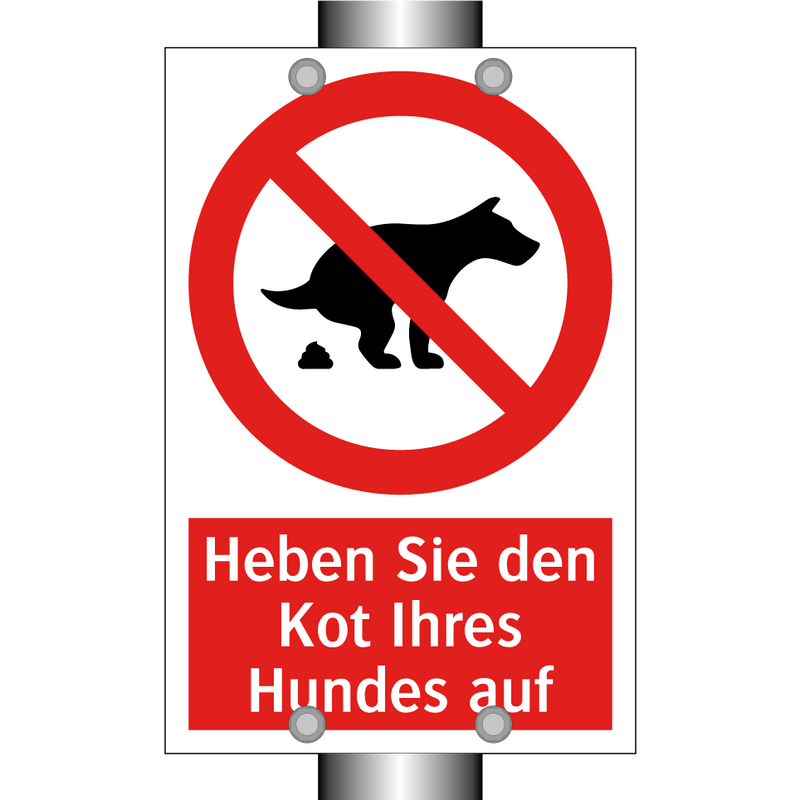 Heben Sie den Kot Ihres Hundes auf